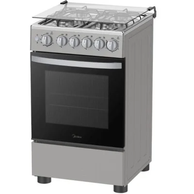 طباخ غاز ​​50×55 سم 4 شعلات من ميديا - فضي